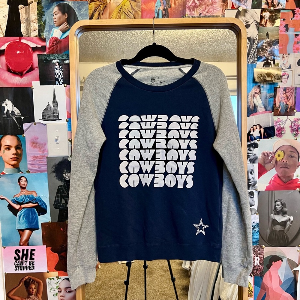 Dallas Cowboys Navy and Gray Sweatshirt